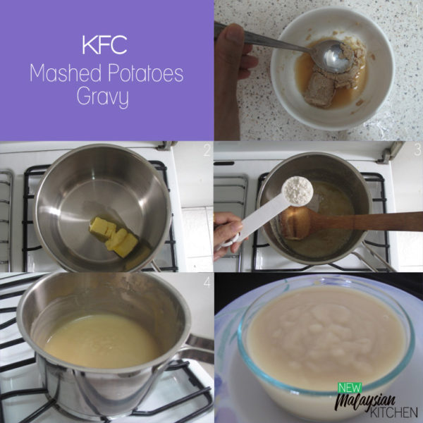 KFC Mashed Potato Gravy 4 ingredients New Malaysian Kitchen
