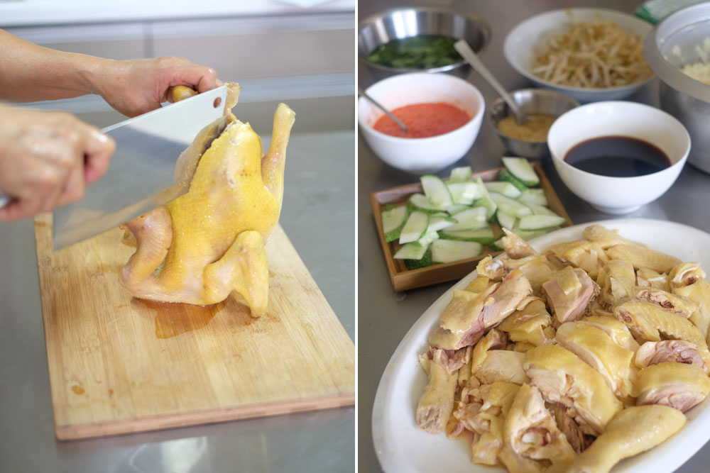 See how a whole chicken is chopped 