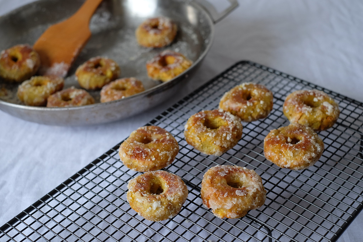 Kuih Keria, a Malaysian-style doughnut made from sweet potato